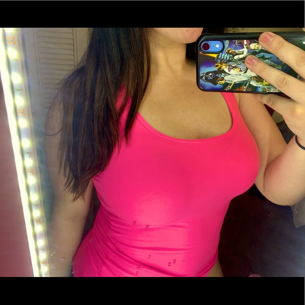 Pink active tank top